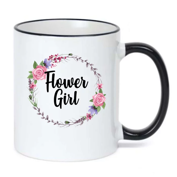 Cute Flower Girl Wedding Black Color Changing Mug