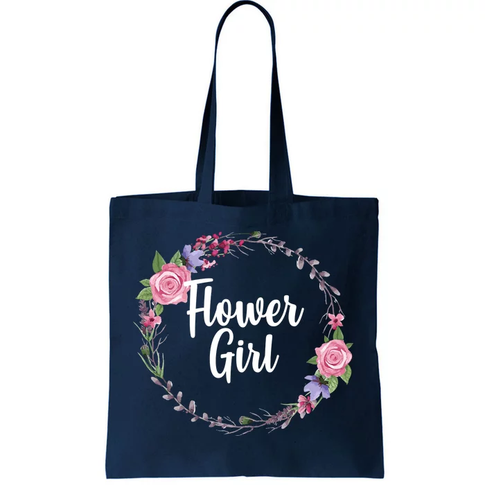 Cute Flower Girl Wedding Tote Bag