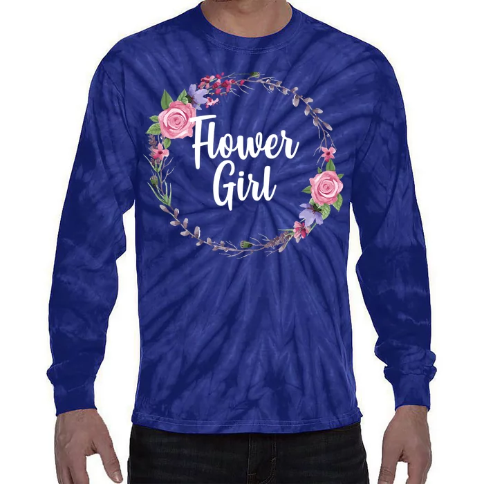 Cute Flower Girl Wedding Tie-Dye Long Sleeve Shirt