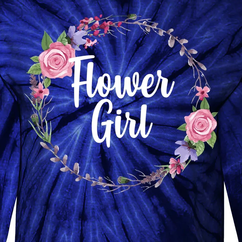 Cute Flower Girl Wedding Tie-Dye Long Sleeve Shirt