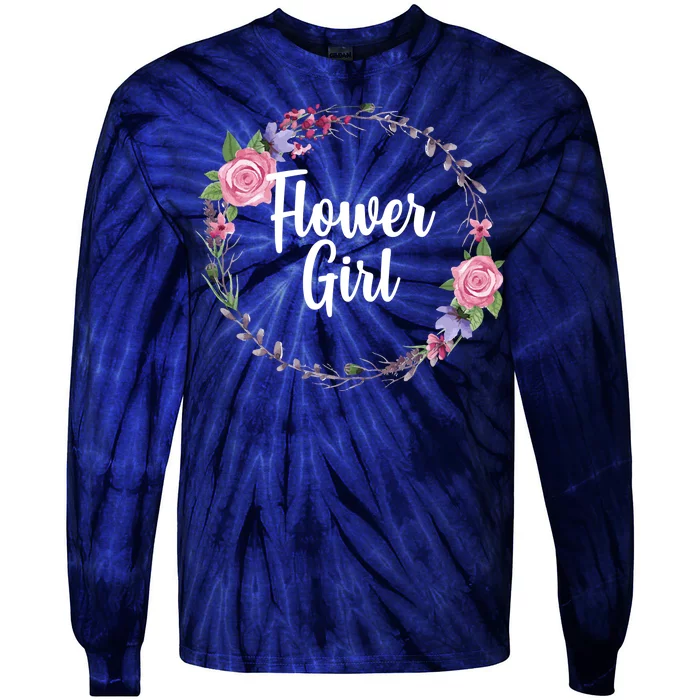 Cute Flower Girl Wedding Tie-Dye Long Sleeve Shirt