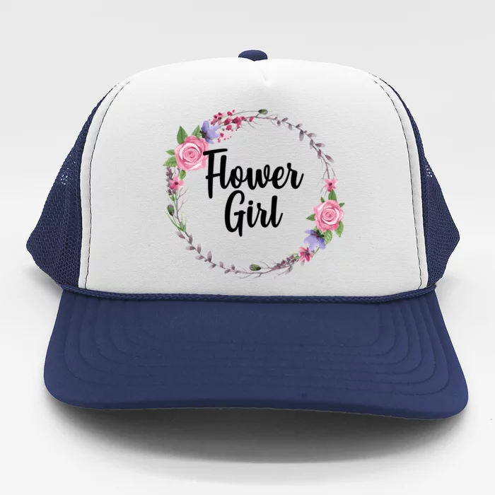 Cute Flower Girl Wedding Trucker Hat