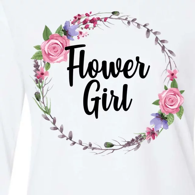 Cute Flower Girl Wedding Womens Cotton Relaxed Long Sleeve T-Shirt