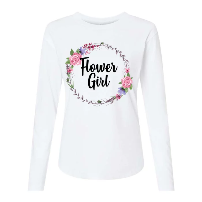 Cute Flower Girl Wedding Womens Cotton Relaxed Long Sleeve T-Shirt