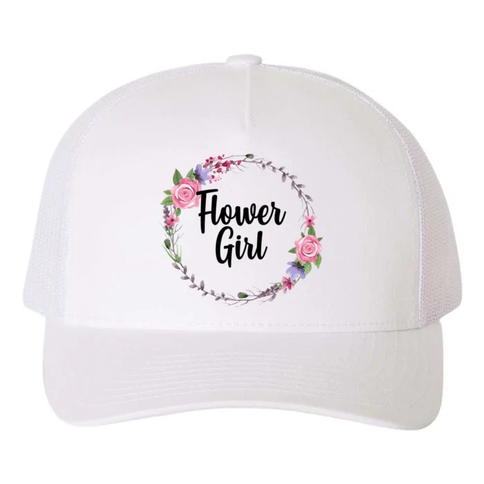 Cute Flower Girl Wedding Yupoong Adult 5-Panel Trucker Hat