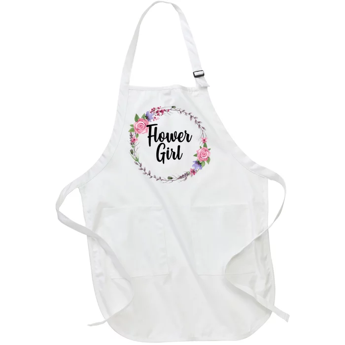 Cute Flower Girl Wedding Full-Length Apron With Pocket