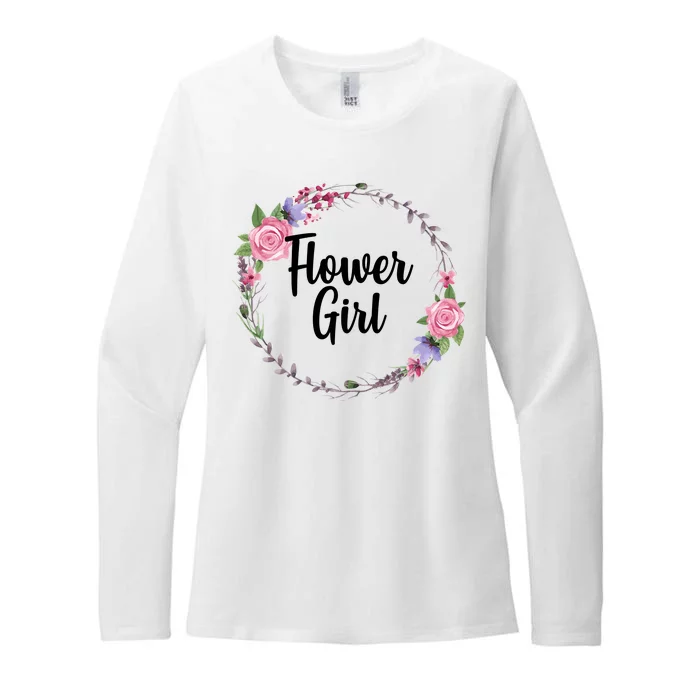 Cute Flower Girl Wedding Womens CVC Long Sleeve Shirt