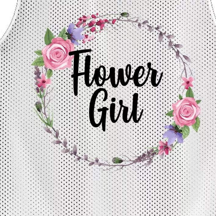 Cute Flower Girl Wedding Mesh Reversible Basketball Jersey Tank