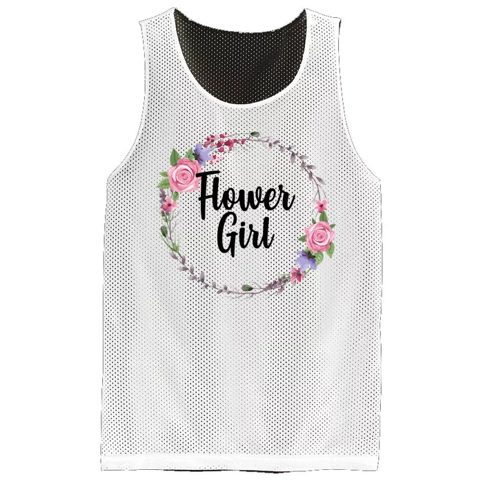 Cute Flower Girl Wedding Mesh Reversible Basketball Jersey Tank