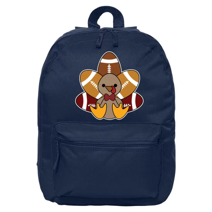 Cute Football Turkey Thanksgiving 16 in Basic Backpack