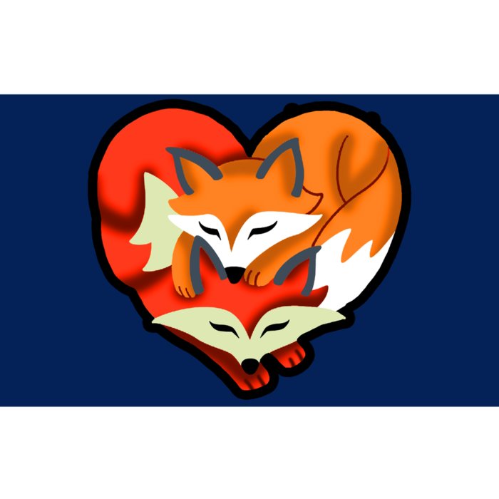 Cute Foxy Heart Fox Lover Bumper Sticker