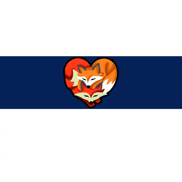 Cute Foxy Heart Fox Lover Bumper Sticker