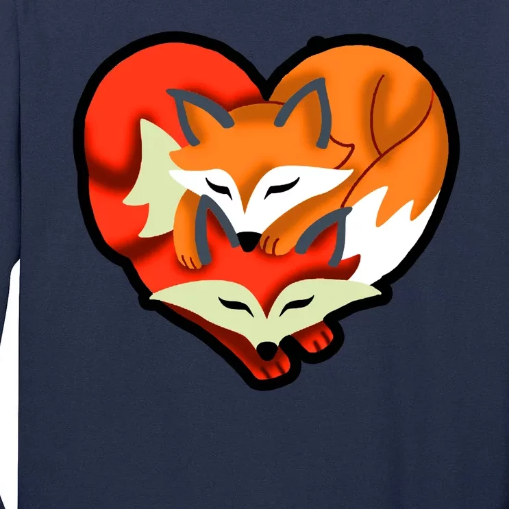 Cute Foxy Heart Fox Lover Tall Long Sleeve T-Shirt