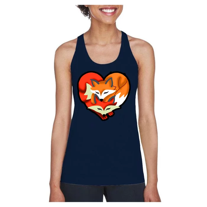 Cute Foxy Heart Fox Lover Women's Racerback Tank