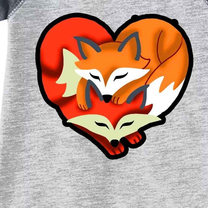 Cute Foxy Heart Fox Lover Infant Baby Jersey Bodysuit