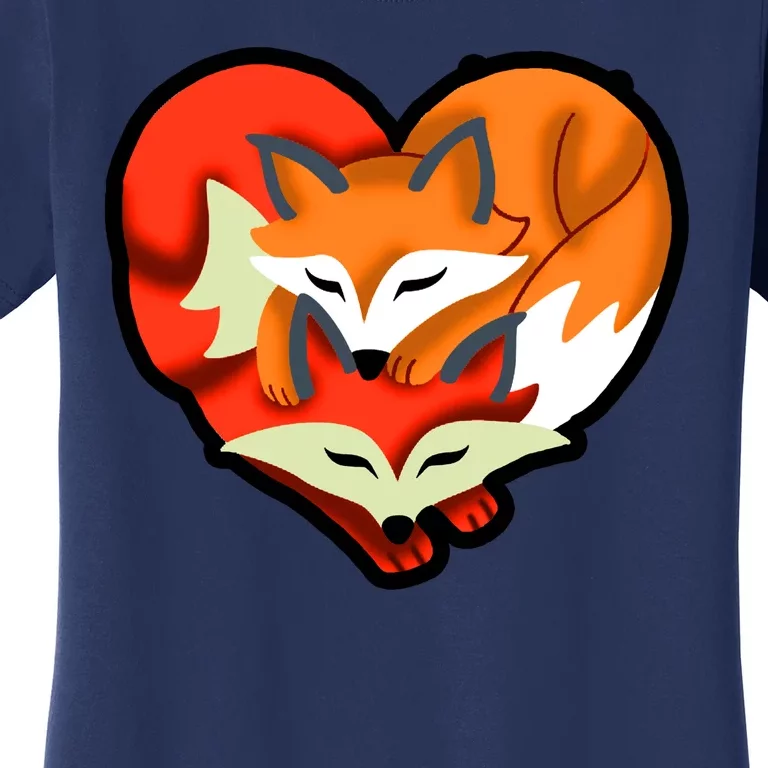 Cute Foxy Heart Fox Lover Women's T-Shirt