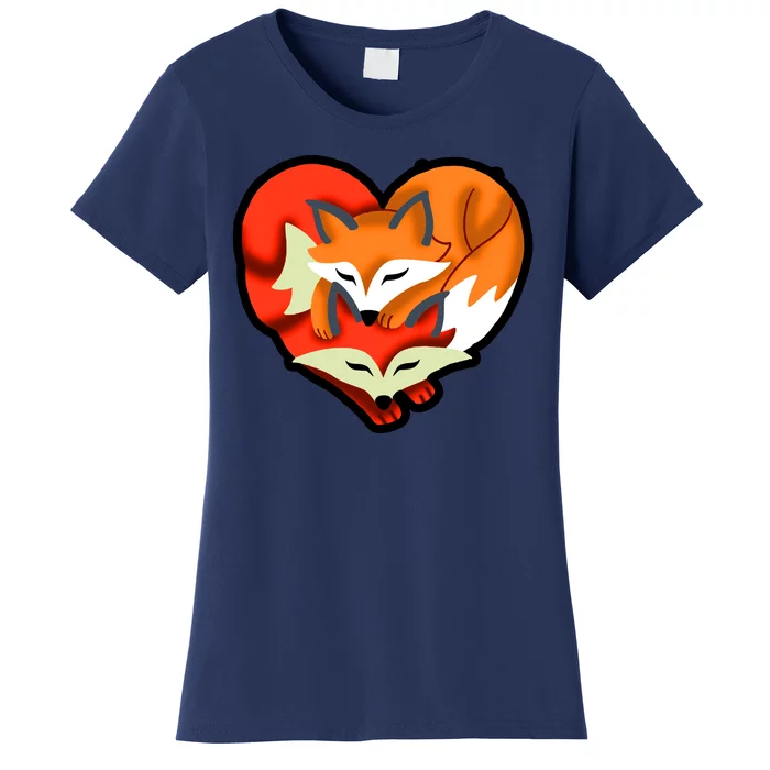 Cute Foxy Heart Fox Lover Women's T-Shirt