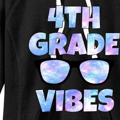 Cute Funny 4th Grade Vibes Cool Sunglasses Women's Fleece Hoodie