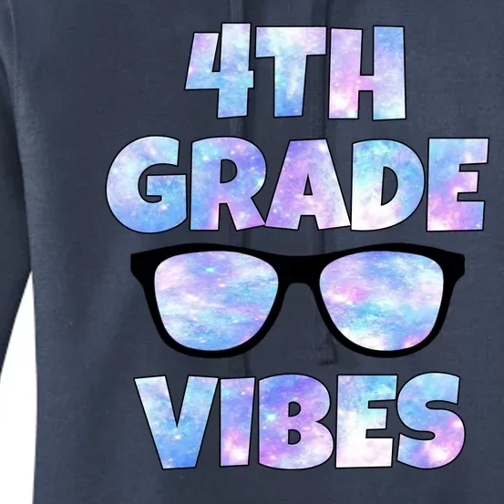 Cute Funny 4th Grade Vibes Cool Sunglasses Women's Pullover Hoodie