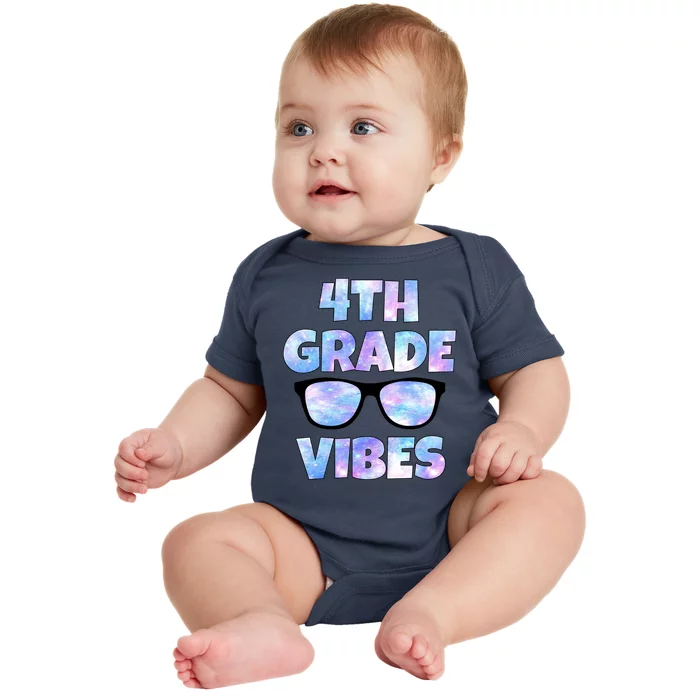 Cute Funny 4th Grade Vibes Cool Sunglasses Baby Bodysuit