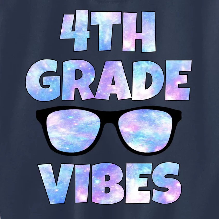 Cute Funny 4th Grade Vibes Cool Sunglasses Kids Sweatshirt