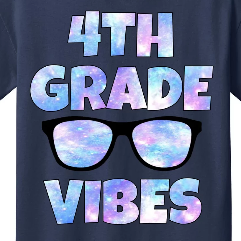 Cute Funny 4th Grade Vibes Cool Sunglasses Kids T-Shirt