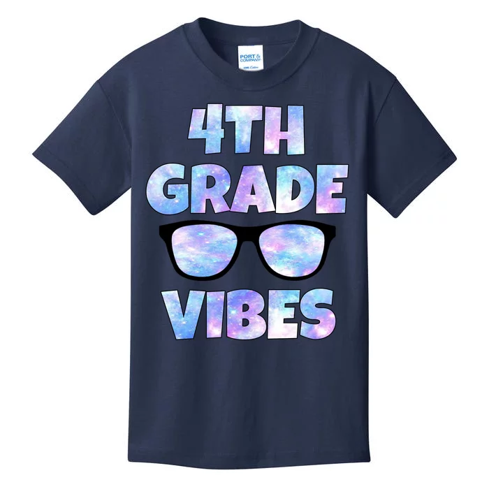 Cute Funny 4th Grade Vibes Cool Sunglasses Kids T-Shirt