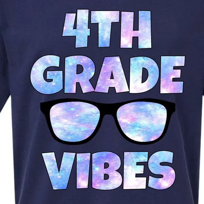 Cute Funny 4th Grade Vibes Cool Sunglasses Sueded Cloud Jersey T-Shirt