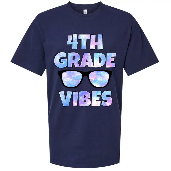 Cute Funny 4th Grade Vibes Cool Sunglasses Sueded Cloud Jersey T-Shirt