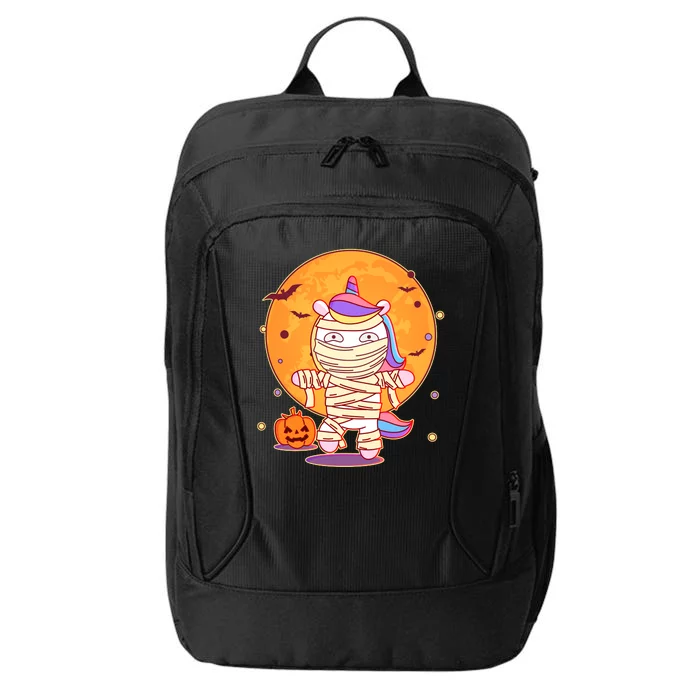 Cute Funny Halloween Unicorn Mummy City Backpack