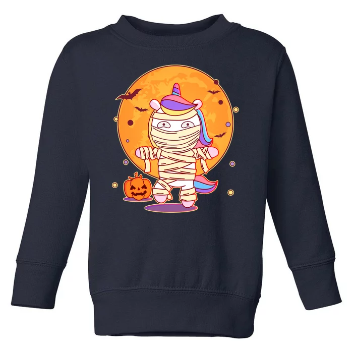 Cute Funny Halloween Unicorn Mummy Toddler Sweatshirt