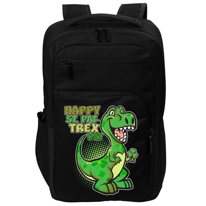 Cute Funny Happy St Pat-Trex Day Impact Tech Backpack