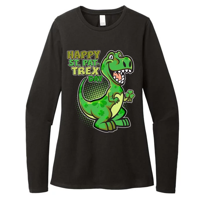 Cute Funny Happy St Pat-Trex Day Womens CVC Long Sleeve Shirt