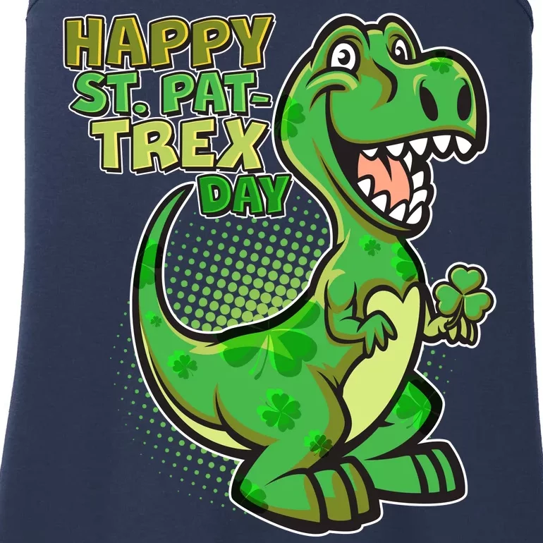 Cute Funny Happy St Pat-Trex Day Ladies Essential Tank