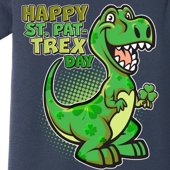 Cute Funny Happy St Pat-Trex Day Baby Bodysuit