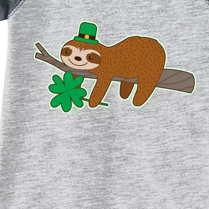 Cute Funny St Patrick's Day Sloth Infant Baby Jersey Bodysuit