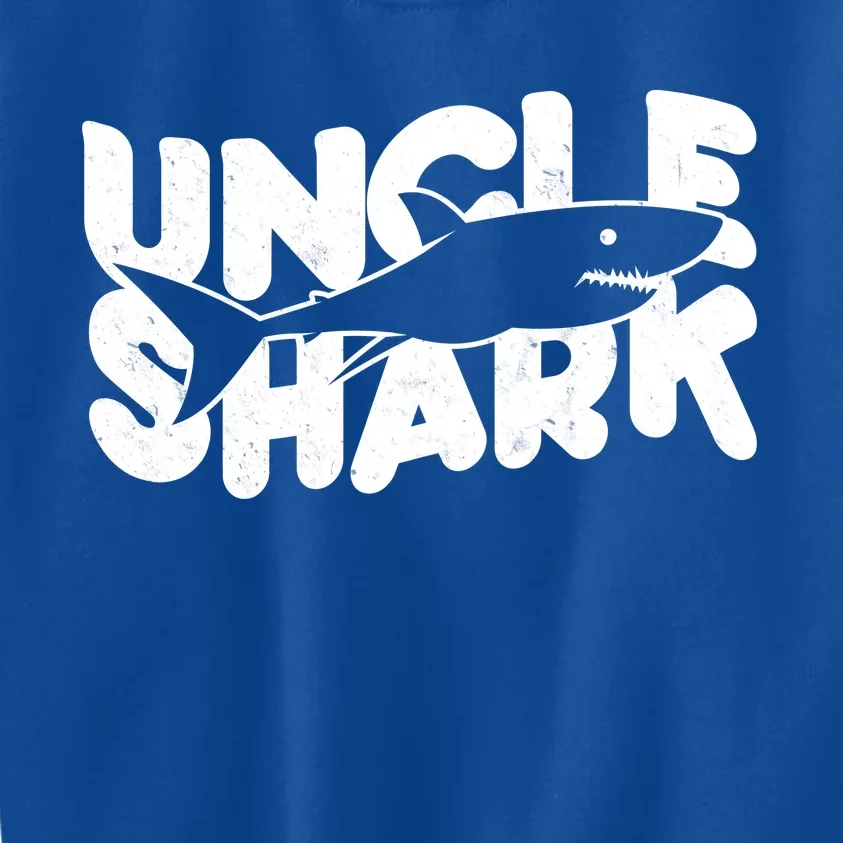 Cute Funny Uncle Shark Kids Sweatshirt