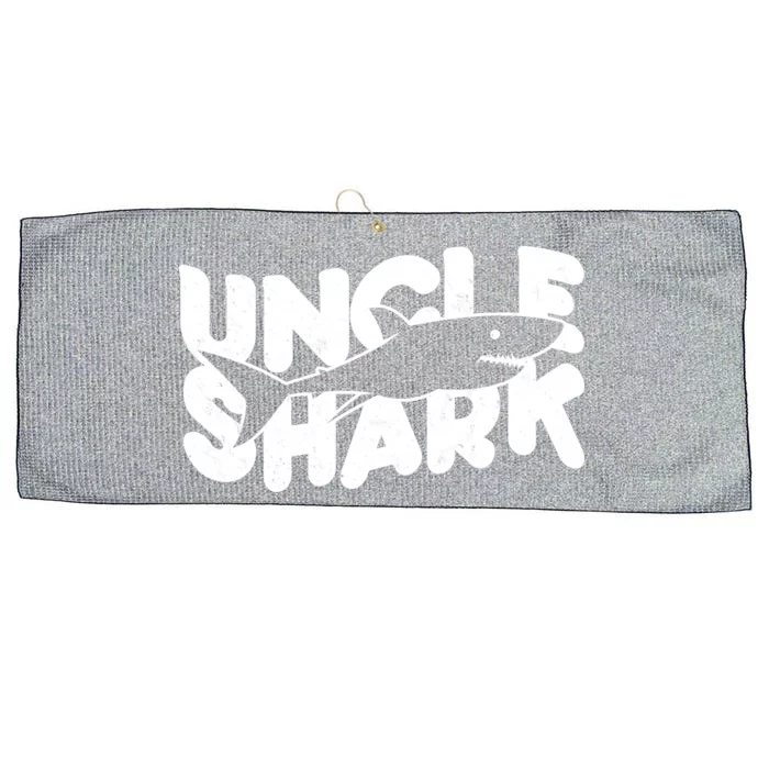 Cute Funny Uncle Shark Large Microfiber Waffle Golf Towel