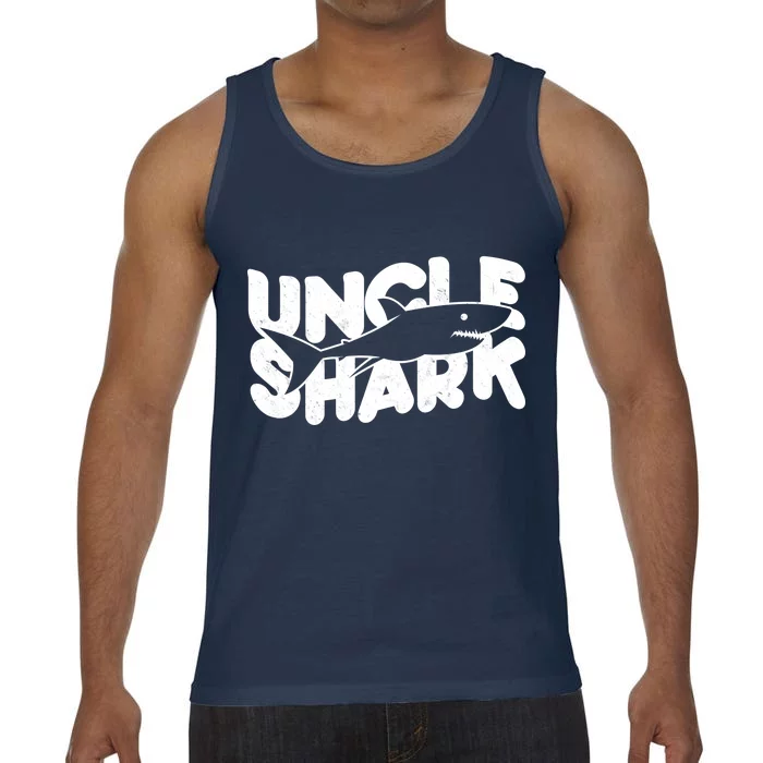 Cute Funny Uncle Shark Comfort Colors® Tank Top