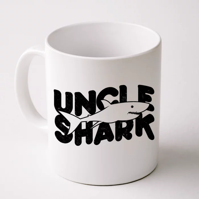 Cute Funny Uncle Shark Front & Back Coffee Mug