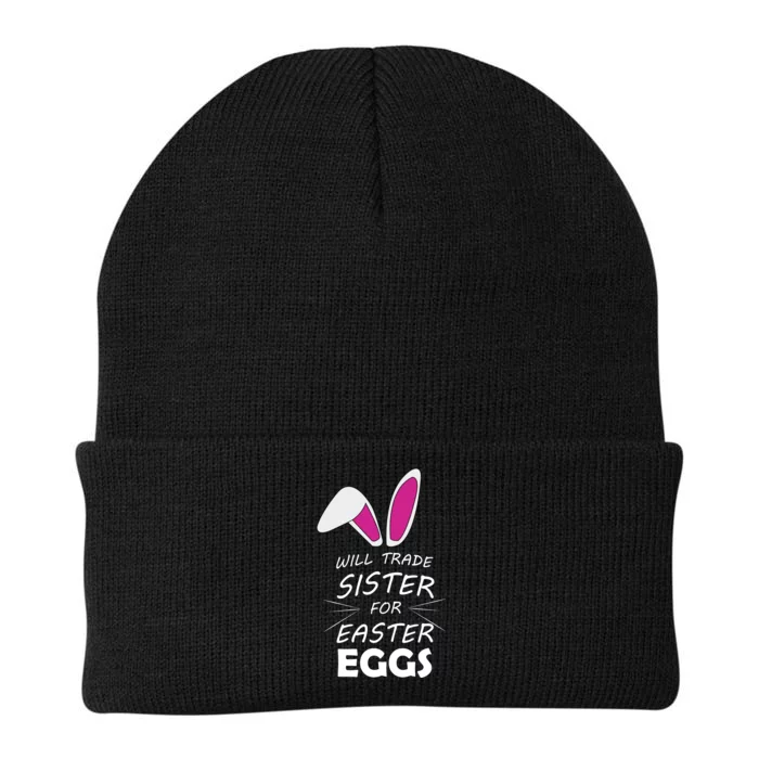 Cute Funny Will Trade Sister For Easter Eggs Knit Cap Winter Beanie