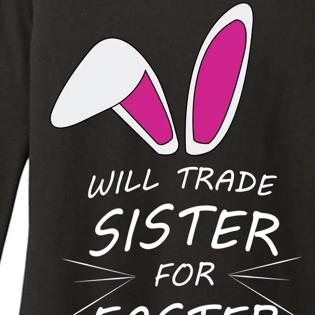 Cute Funny Will Trade Sister For Easter Eggs Womens CVC Long Sleeve Shirt