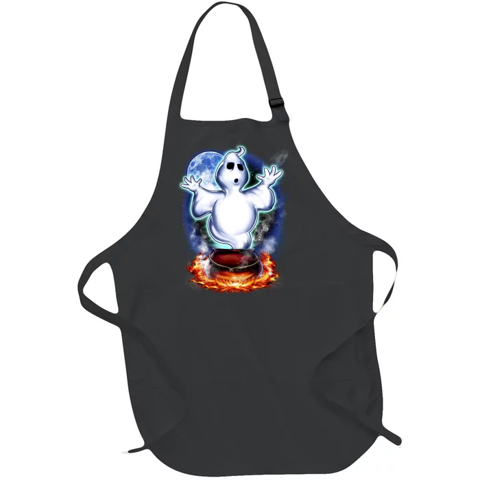 Cute Ghost Halloween Full-Length Apron With Pocket