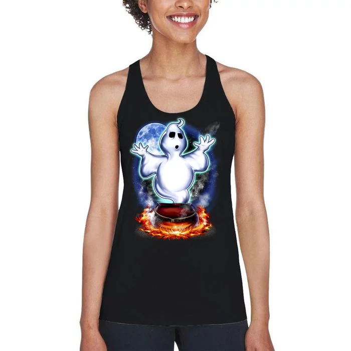 Cute Ghost Halloween Women's Racerback Tank