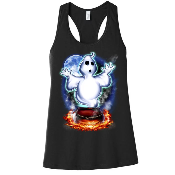 Cute Ghost Halloween Women's Racerback Tank