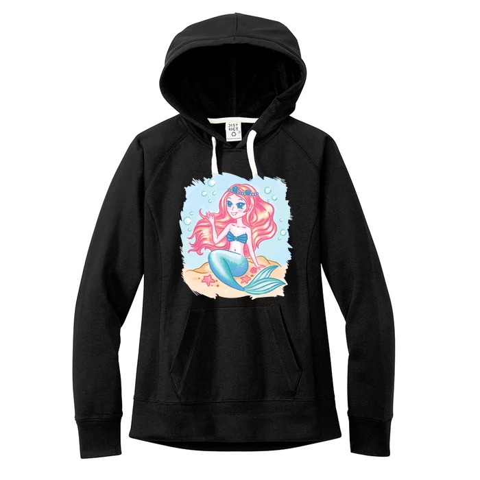 Cute Girl Mermaid Women's Fleece Hoodie