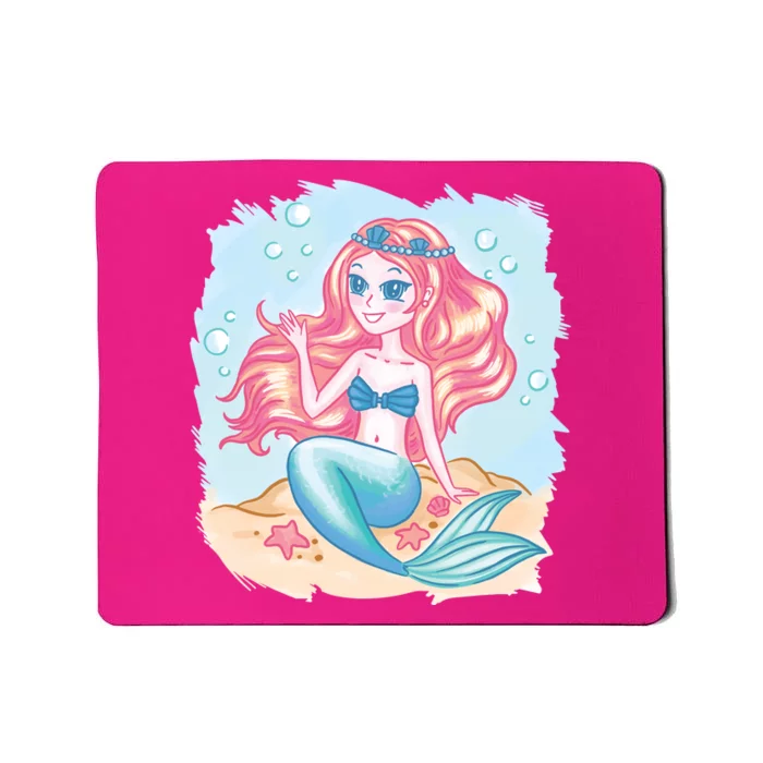 Cute Girl Mermaid Mousepad