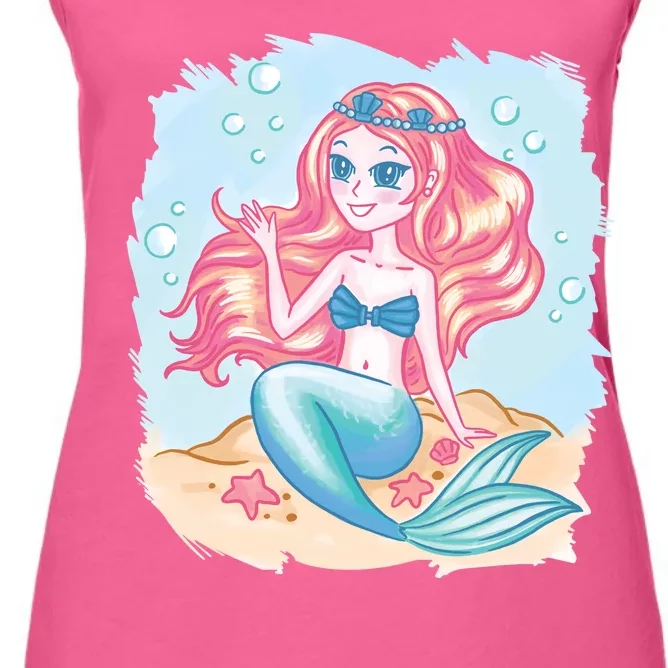 Cute Girl Mermaid Women's Racerback Tank