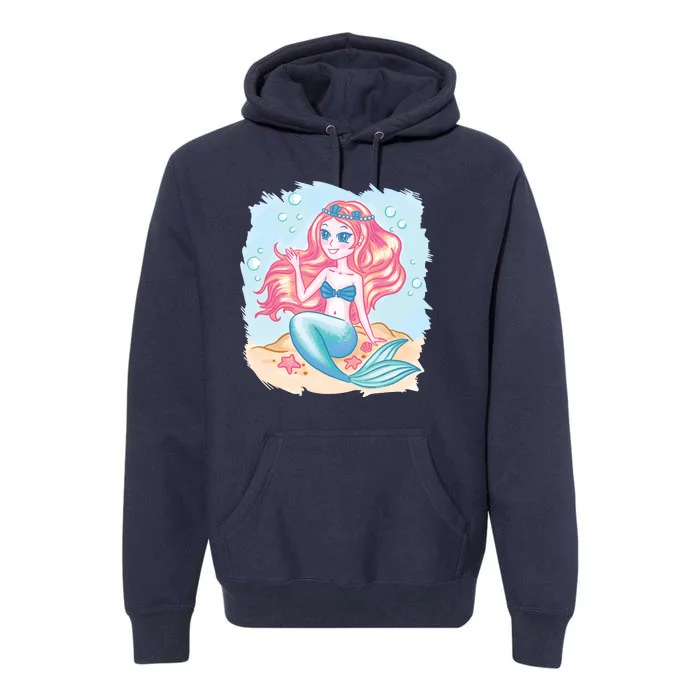 Cute Girl Mermaid Premium Hoodie