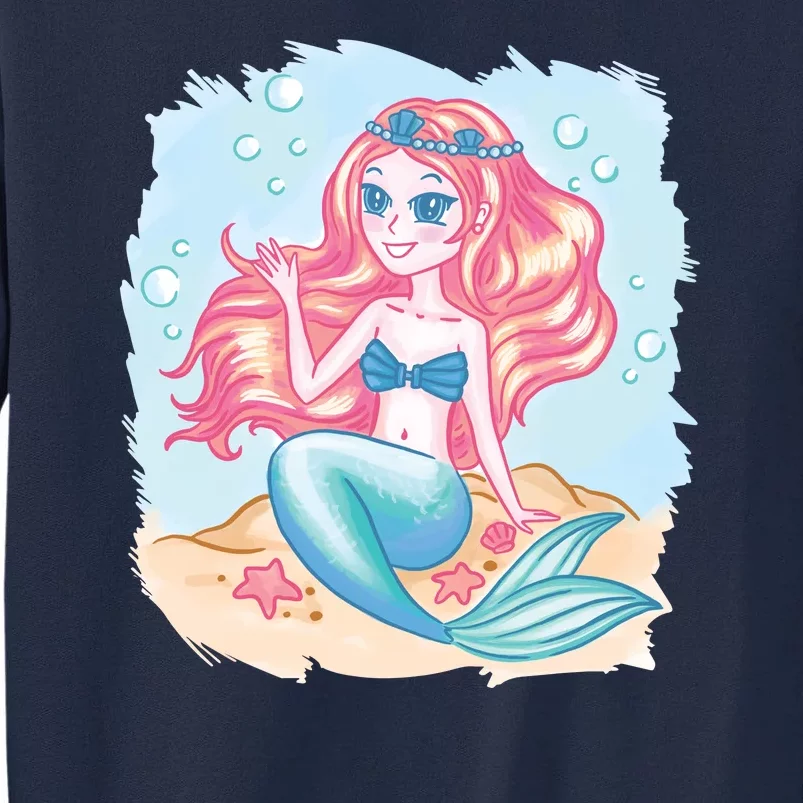 Cute Girl Mermaid Tall Sweatshirt